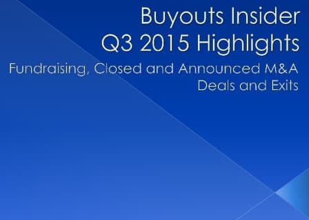 Q3 2015, slideshow, data, Buyouts