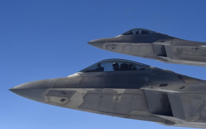 F-22 Raptor, fighter jets, military, aerospace