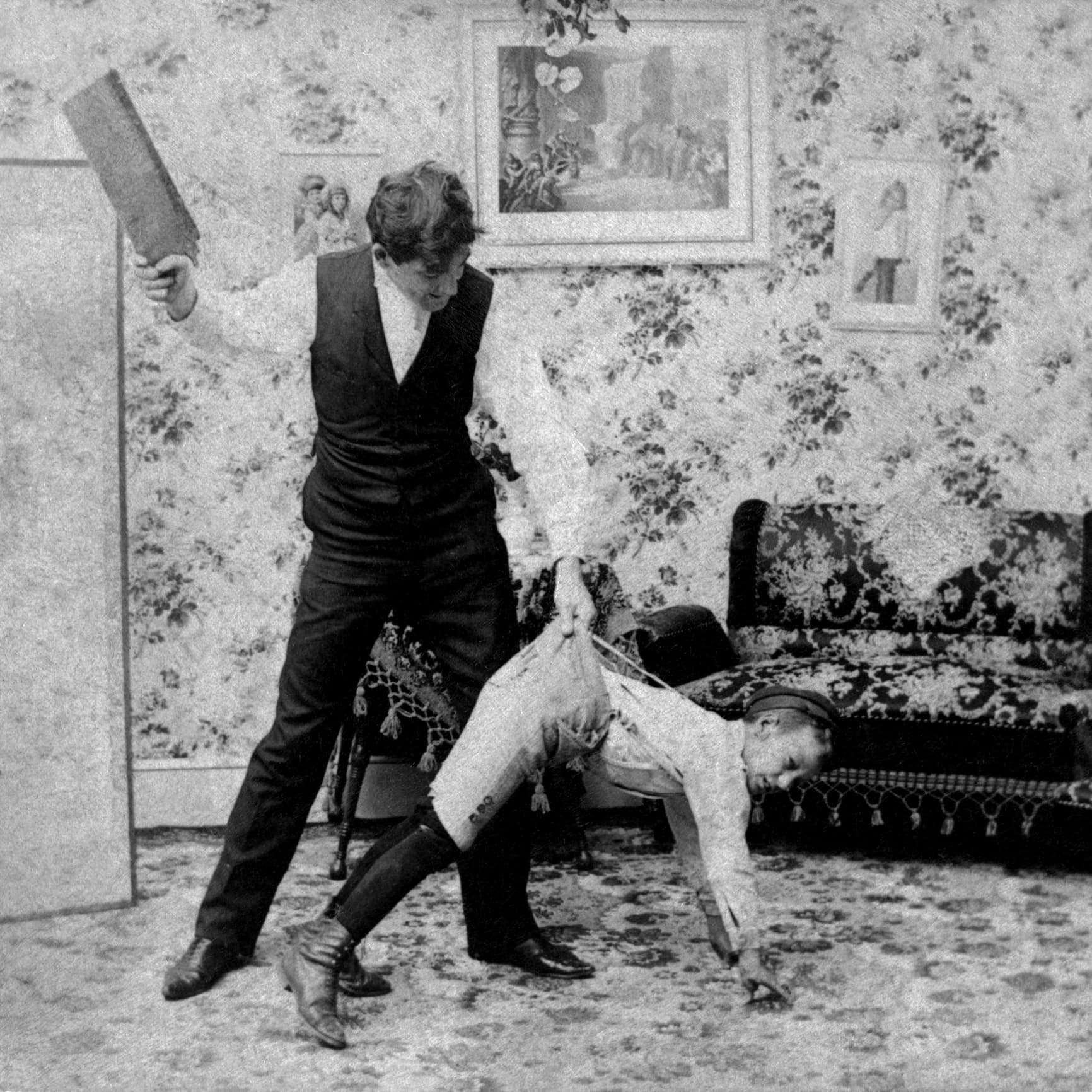 paddling, spanking, punishment, vintage, old-fashioned