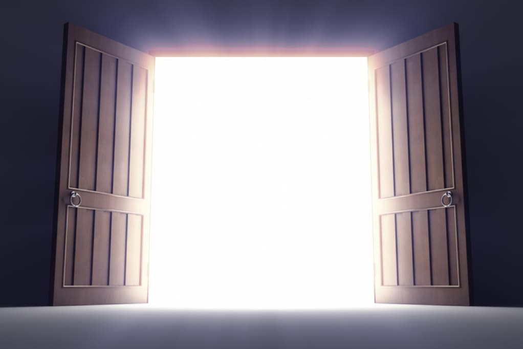 An open door