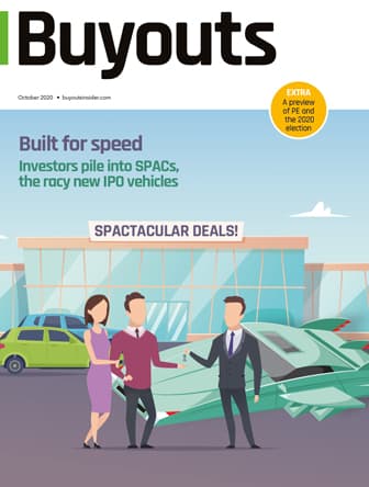 Cover of October 2020 issue of Buyouts