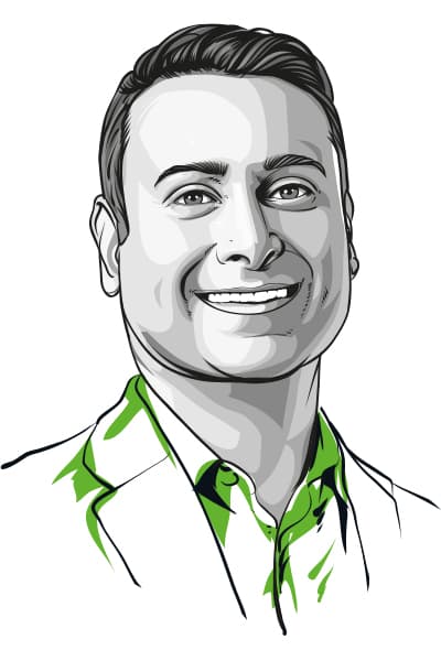 Illustrated headshot of Rajeev Amara