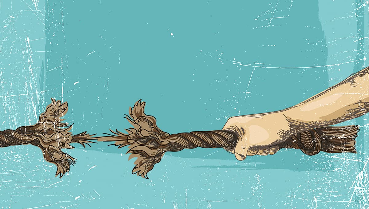 Thread pulling tug of war