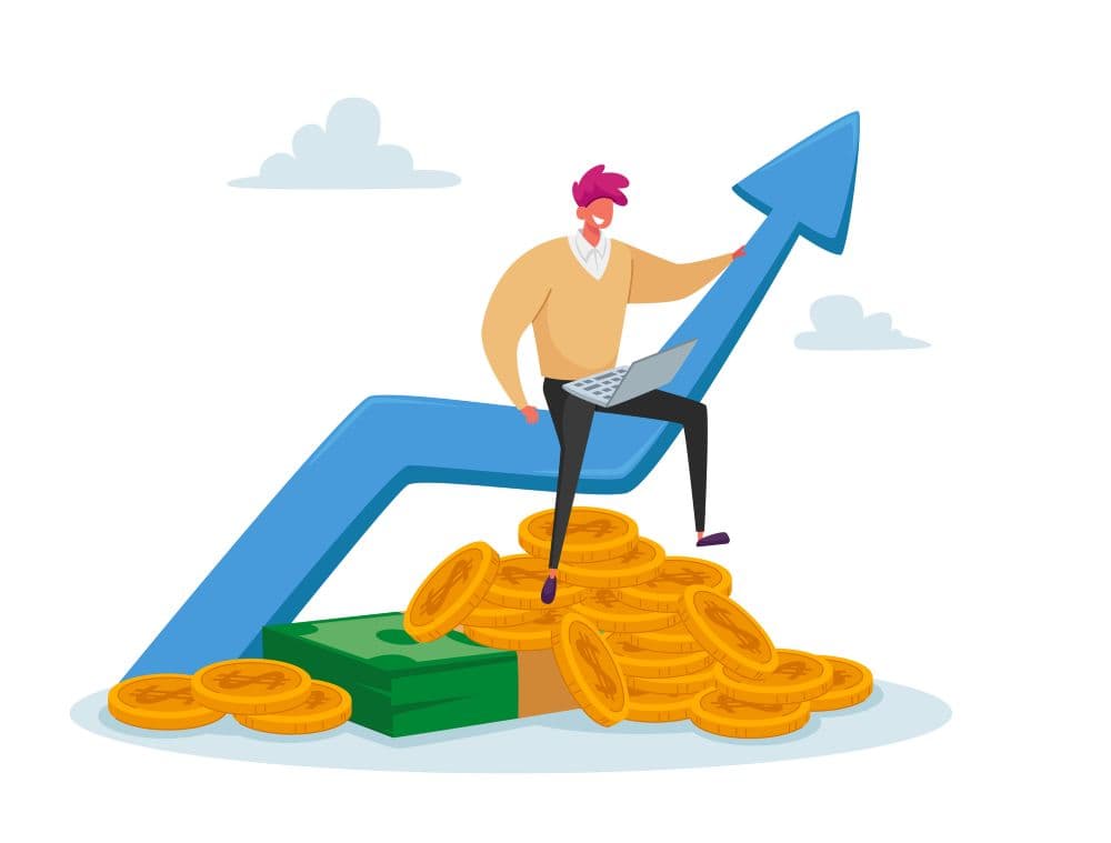 Image illustrating a successful salesperson.