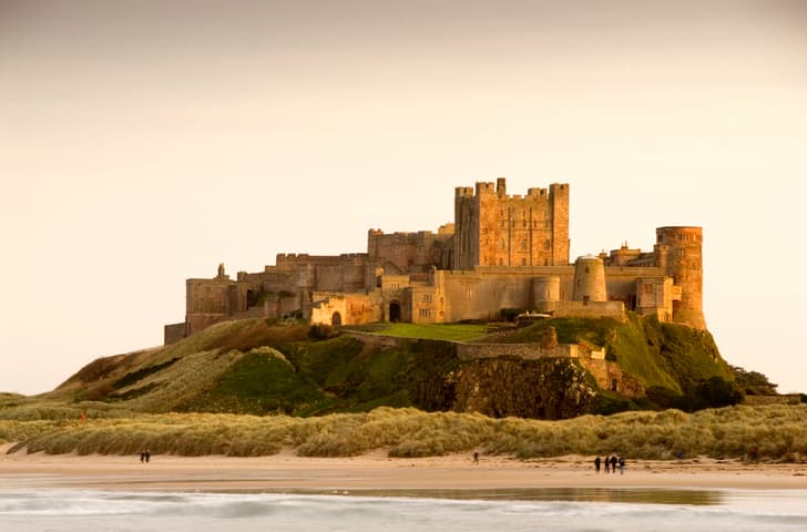 Bamburgh Castle during the day