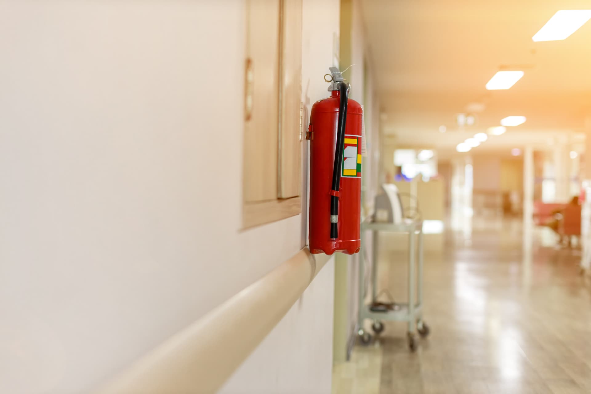fire, safety, extinguisher, hospital