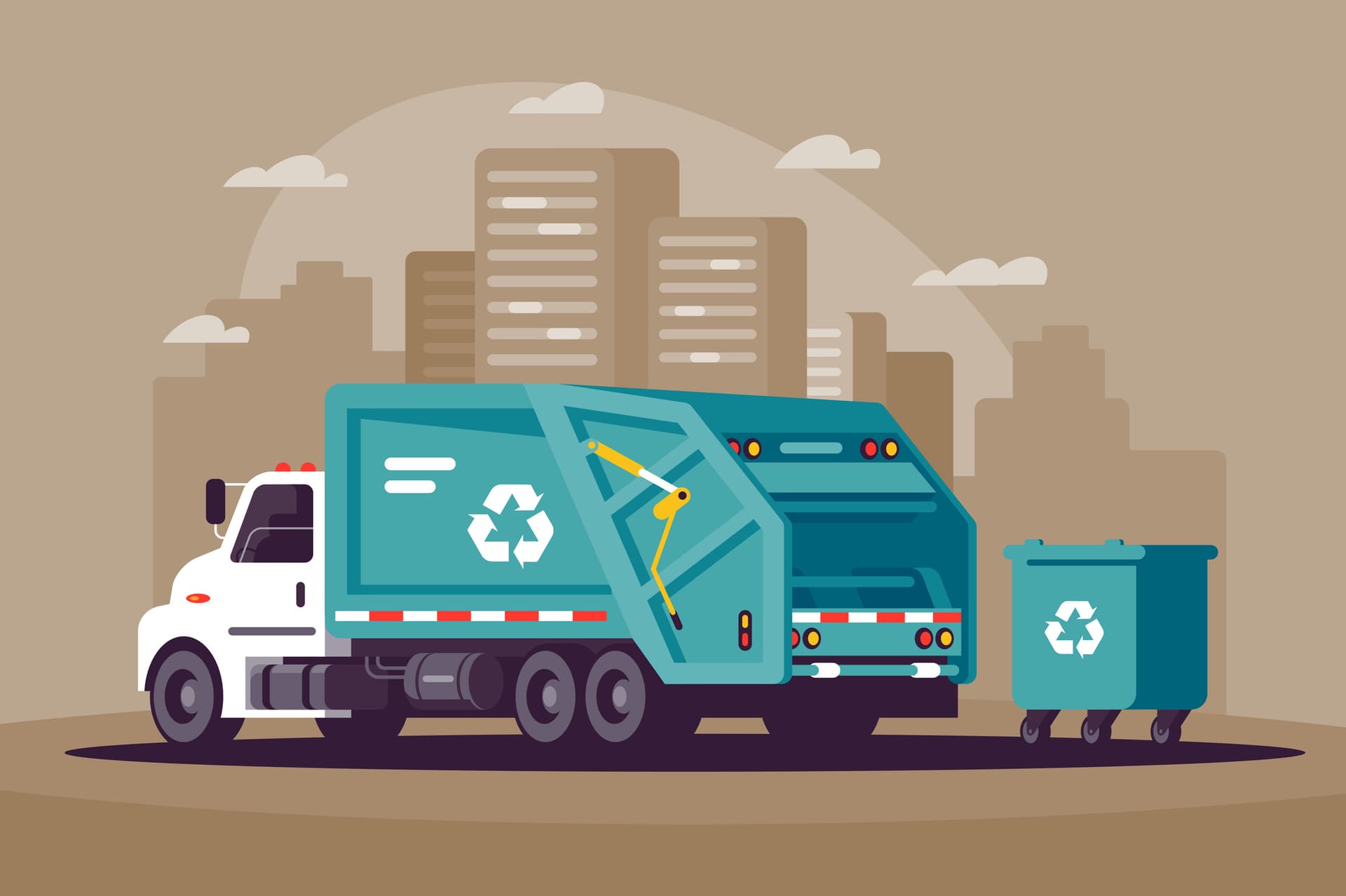 Garbage collection truck graphic_Getty Images