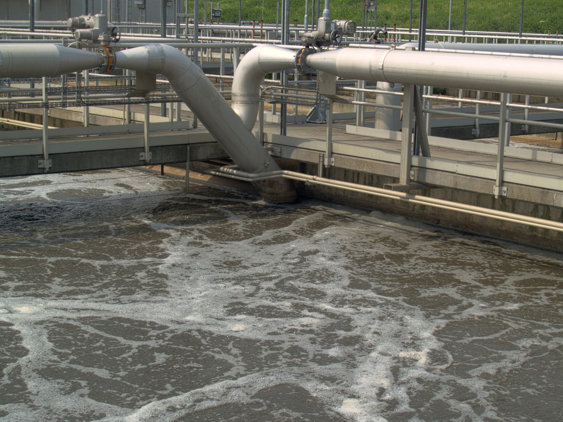 Sludge tank at a wastewater treatment plant (Getty)