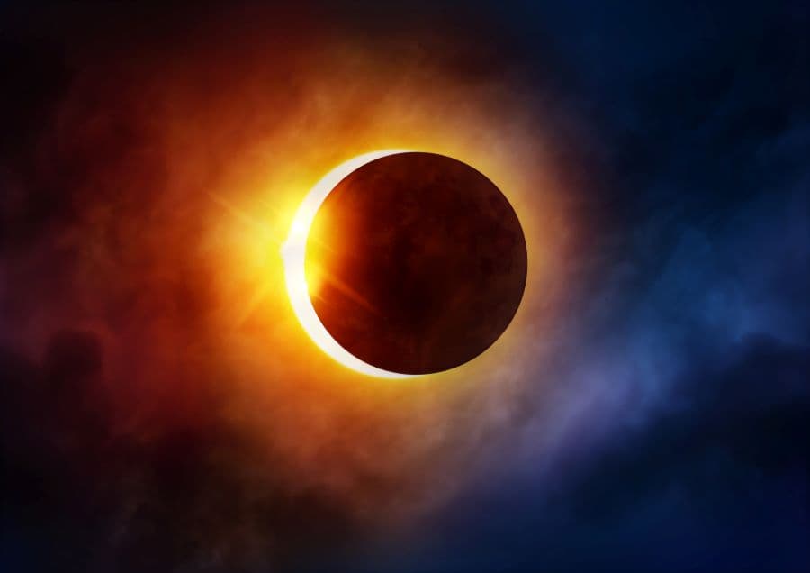 Photo of a lunar eclipse.