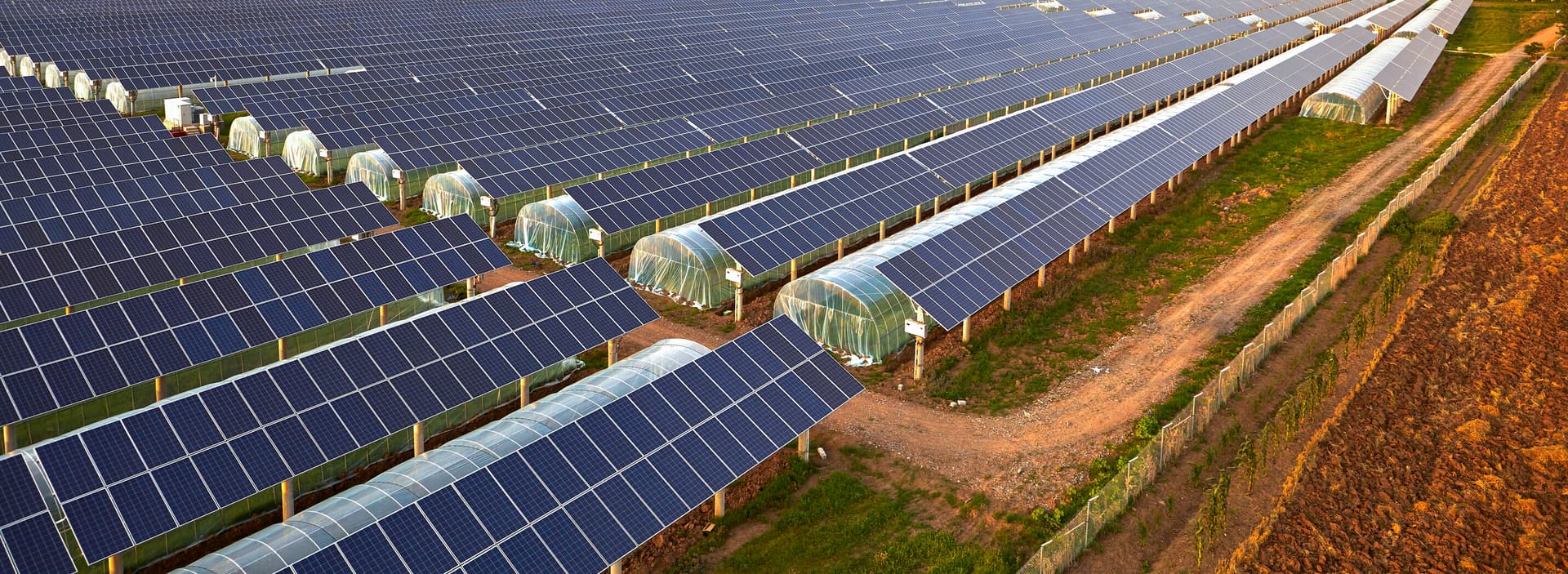 Greenhouse with integrated solar panels