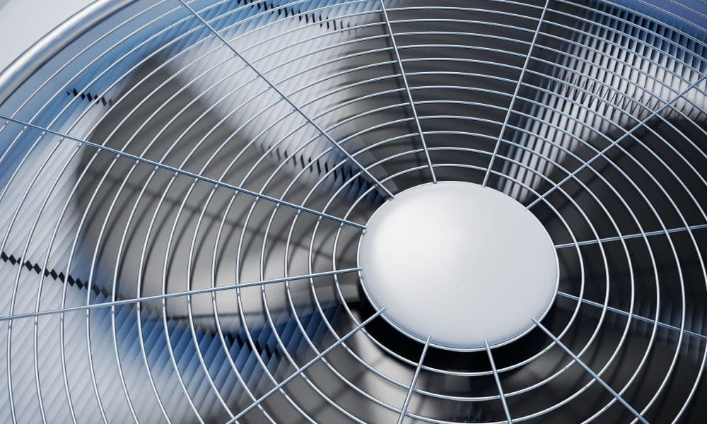 HVAC system and a fan.