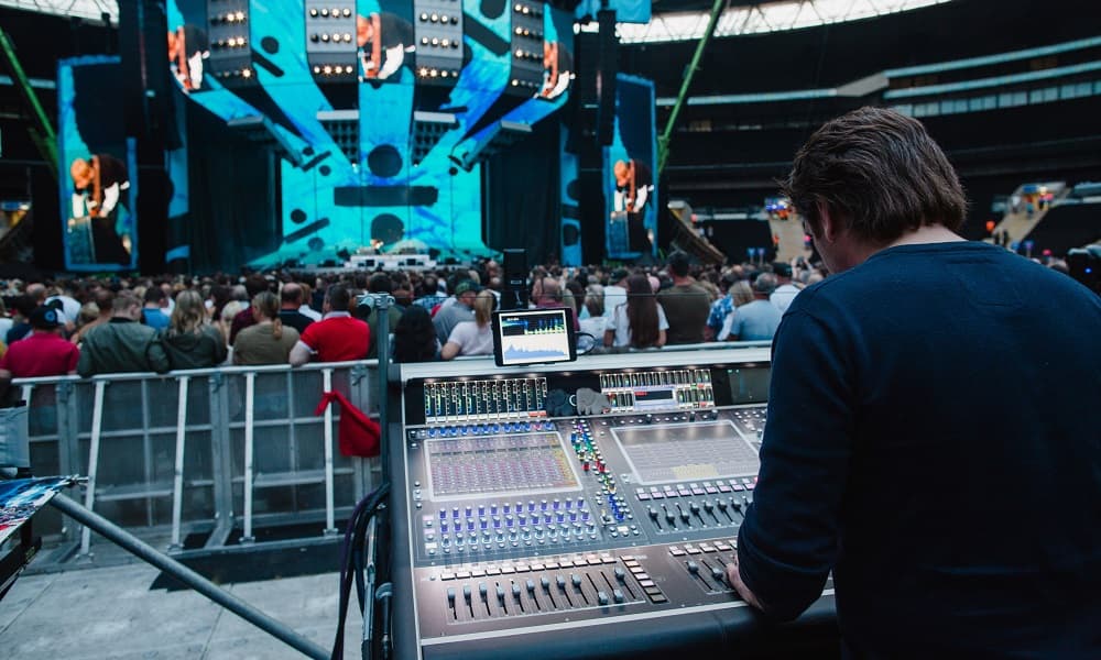 Audiotonix equipment at Ed Sheeran concert