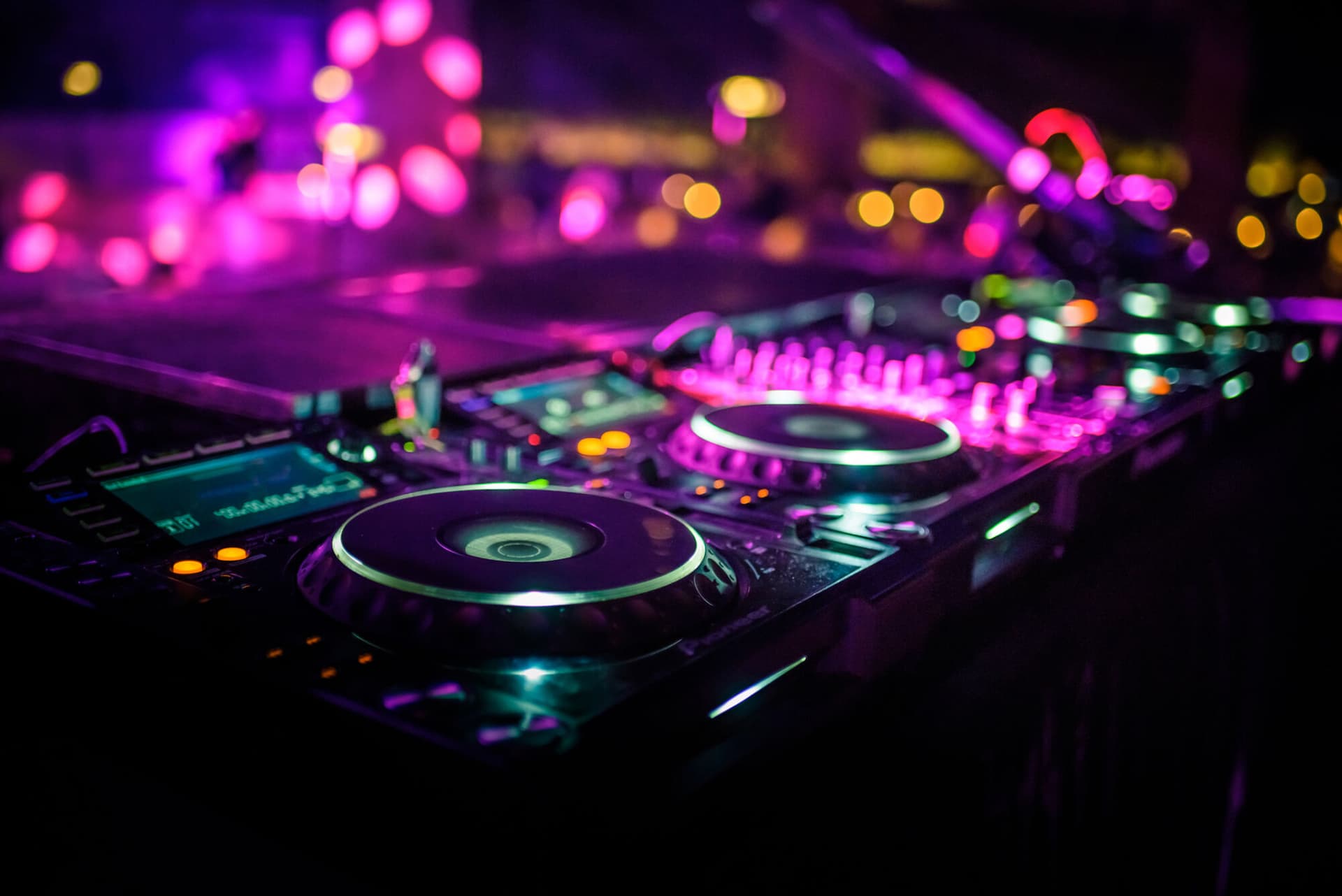 music dj desk club