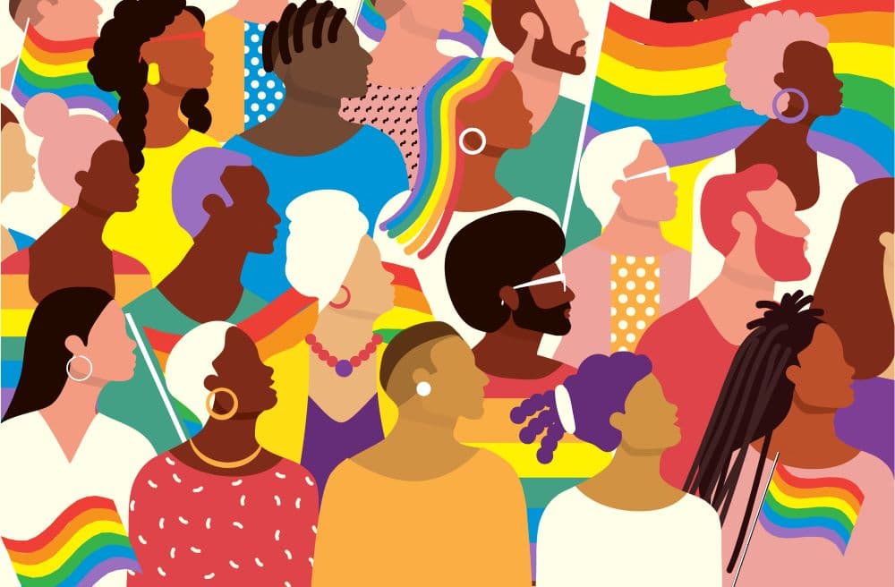 Illustration celebrating Pride Month.