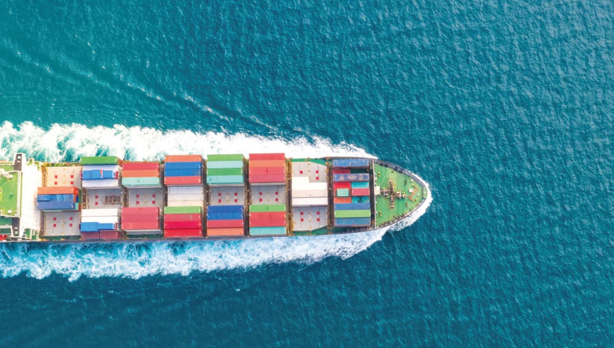 Cargo containers shipping transport