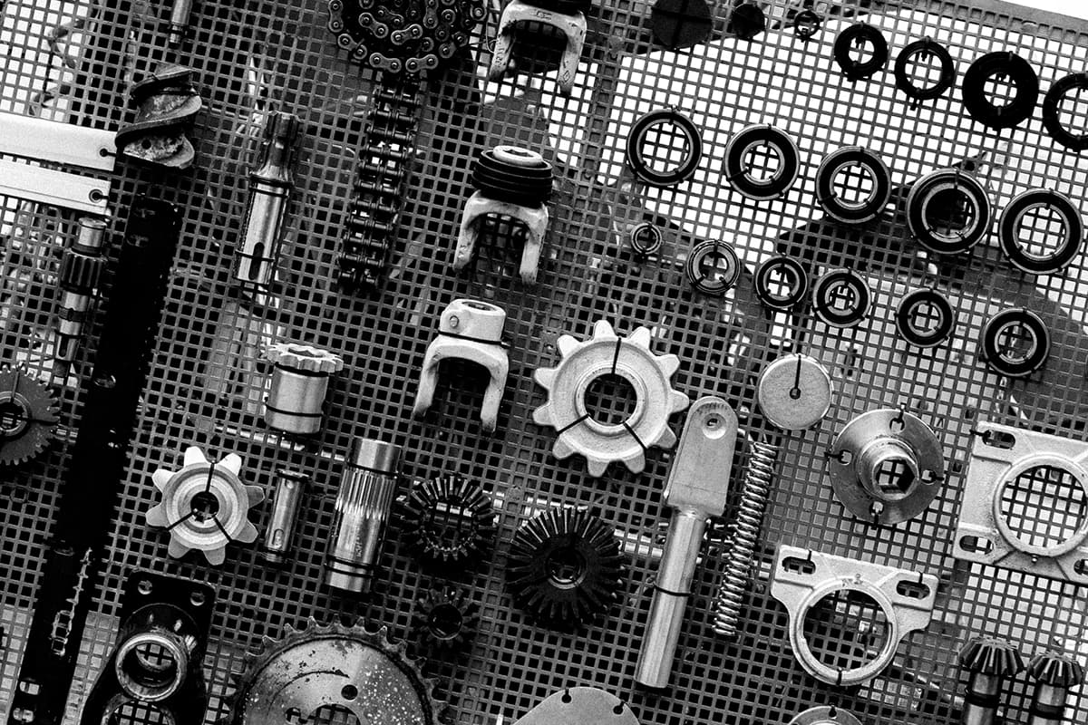 set of spare automotive parts