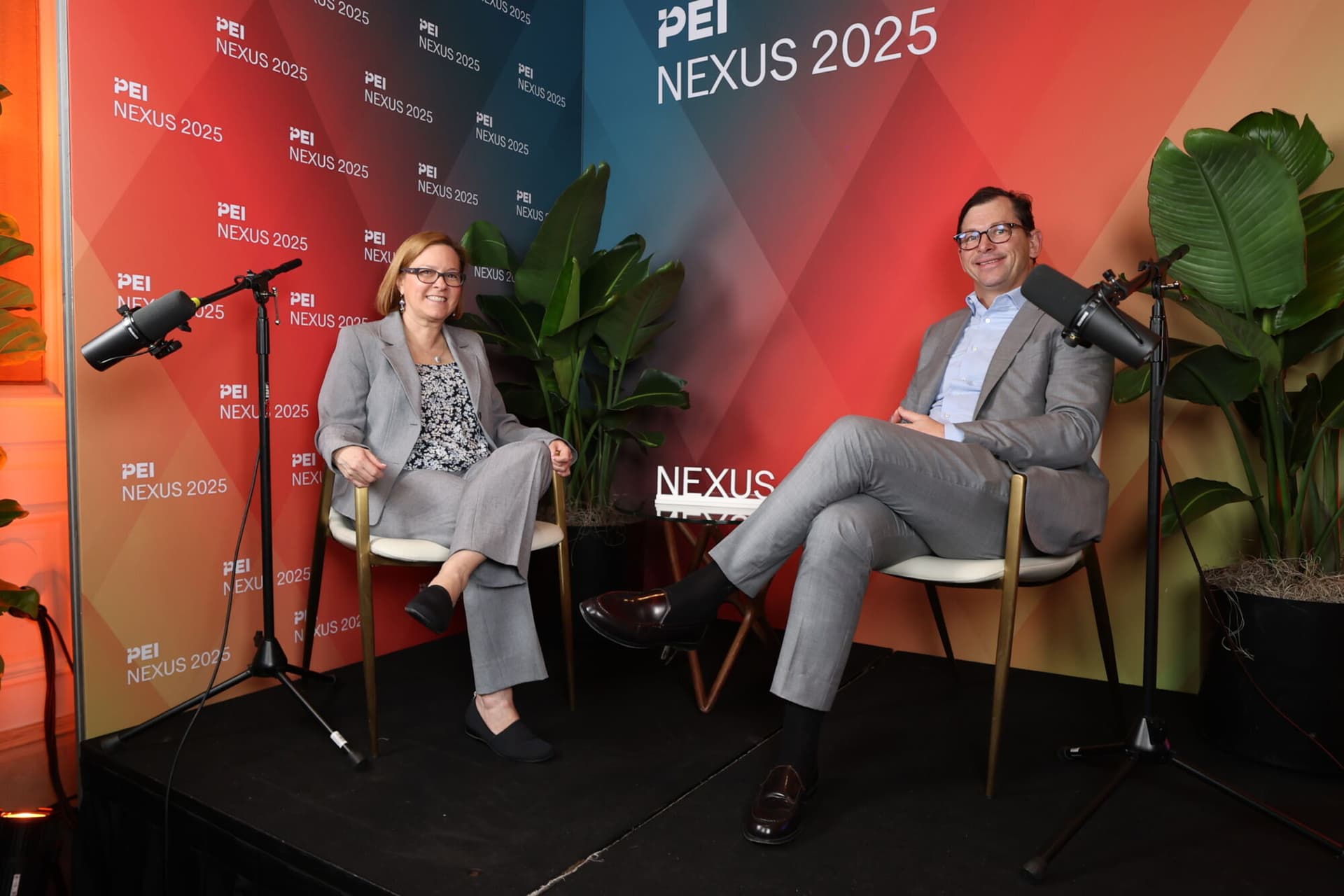 GTCR's Collin Roche and PE Hub's MK Flynn at PEI Group's 2025 NEXUS conference.