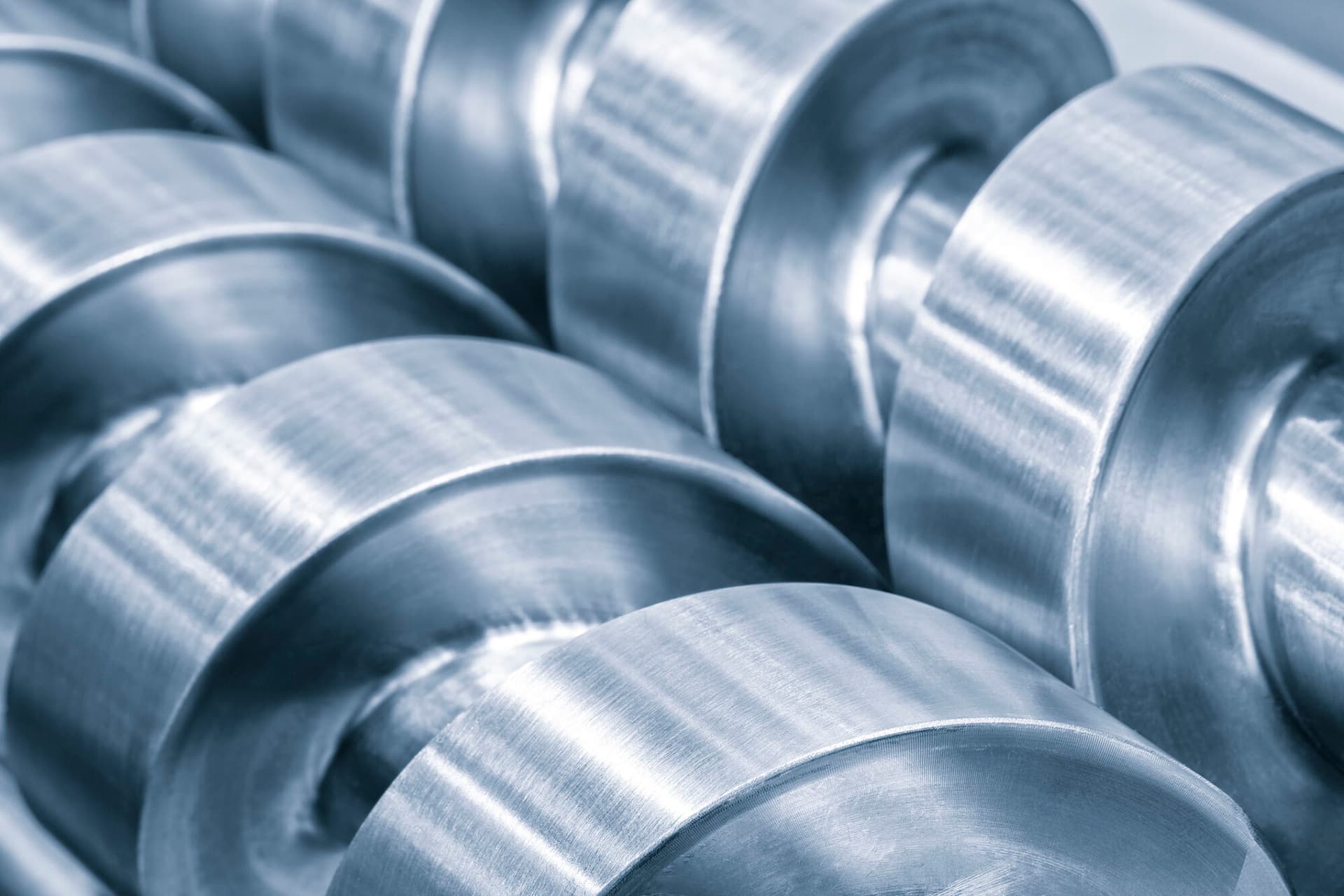 Multistage high pressure prepared pump for pumping of water, fuel, oil and oil or chemical products, closeup details, metal industry concept background