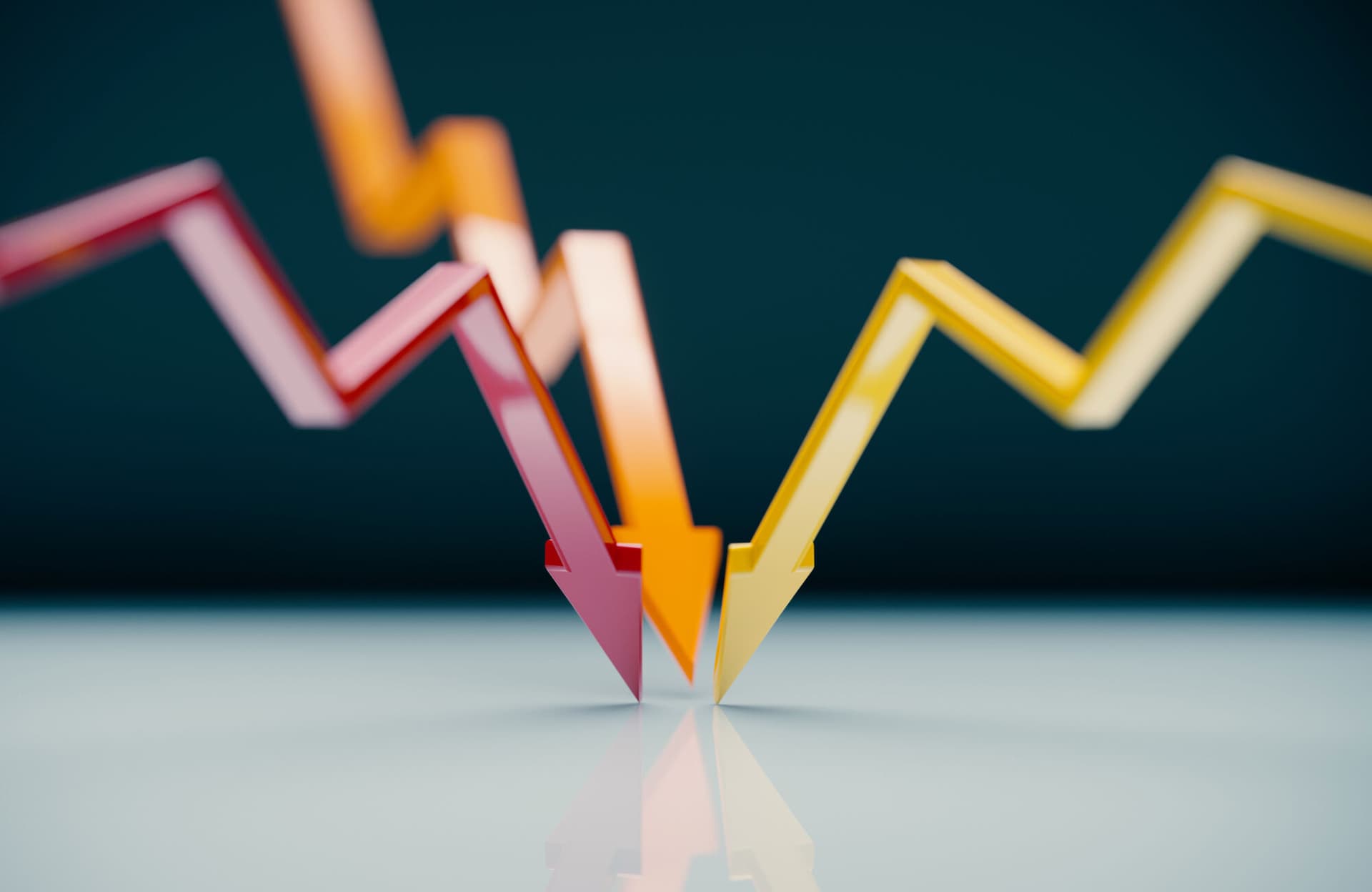Image of arrows pointing downward.