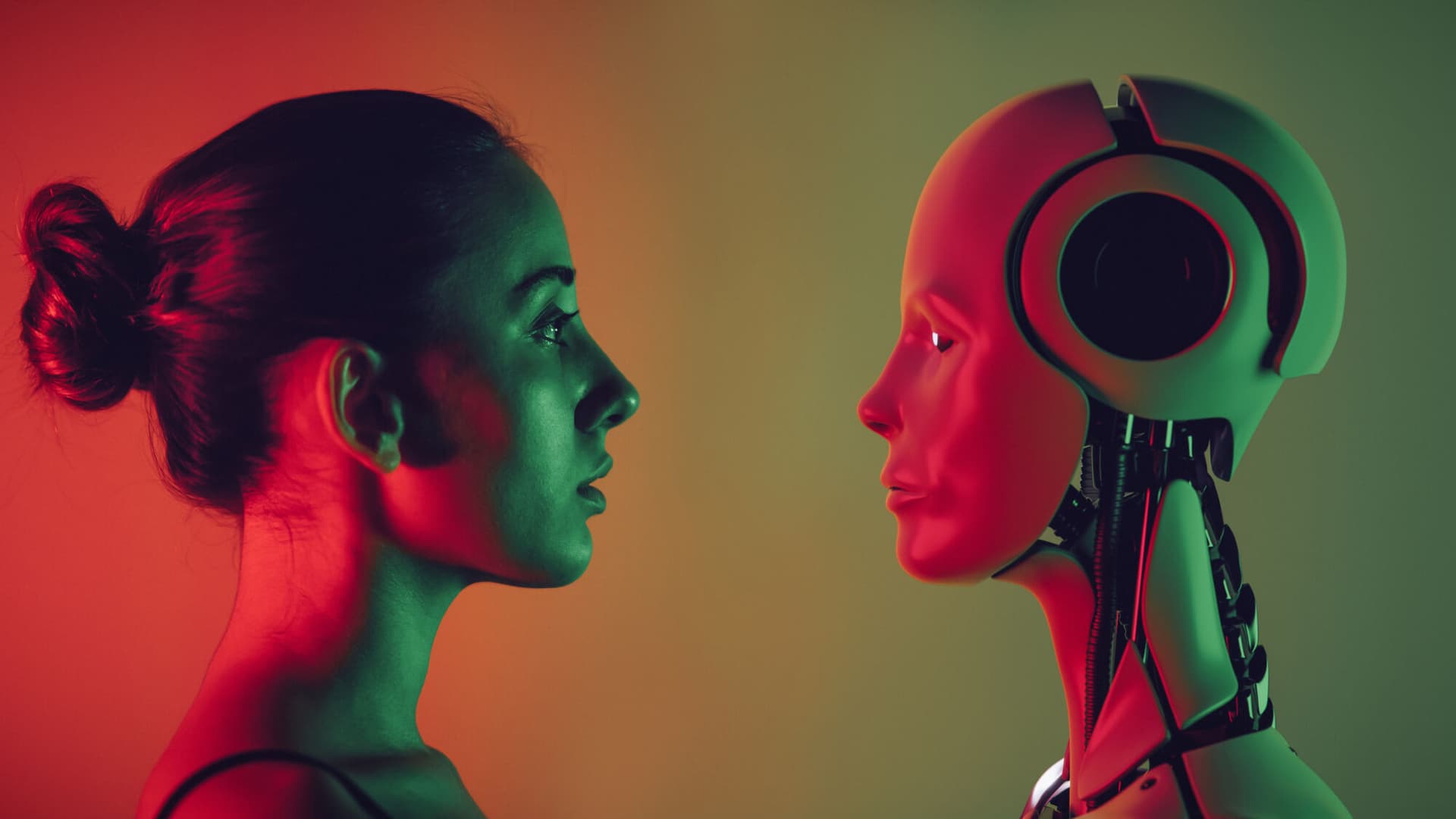 human vs robot, AI, artificial intelligence