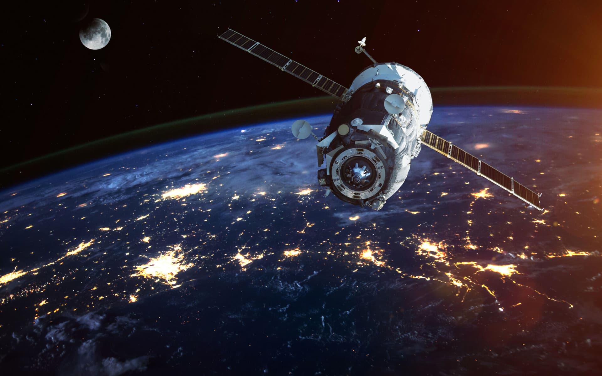 Image of a space satellite view from space.