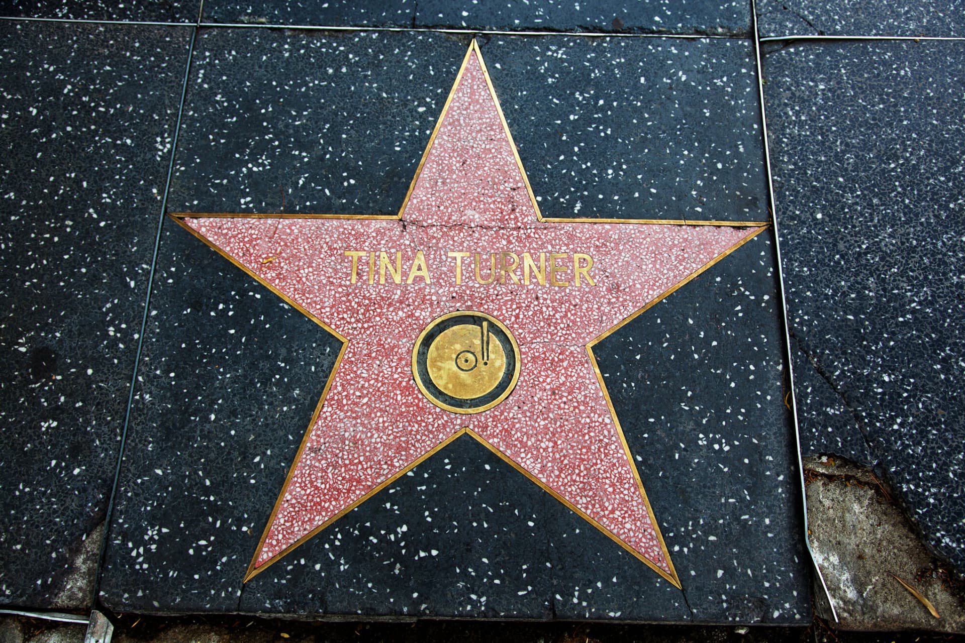 Tina Turner's Hollywood Walk of Fame Star; photo credit: Getty