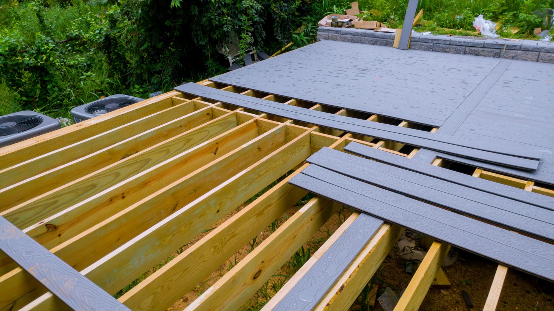 Composite HDPE decking, deck material (Getty)