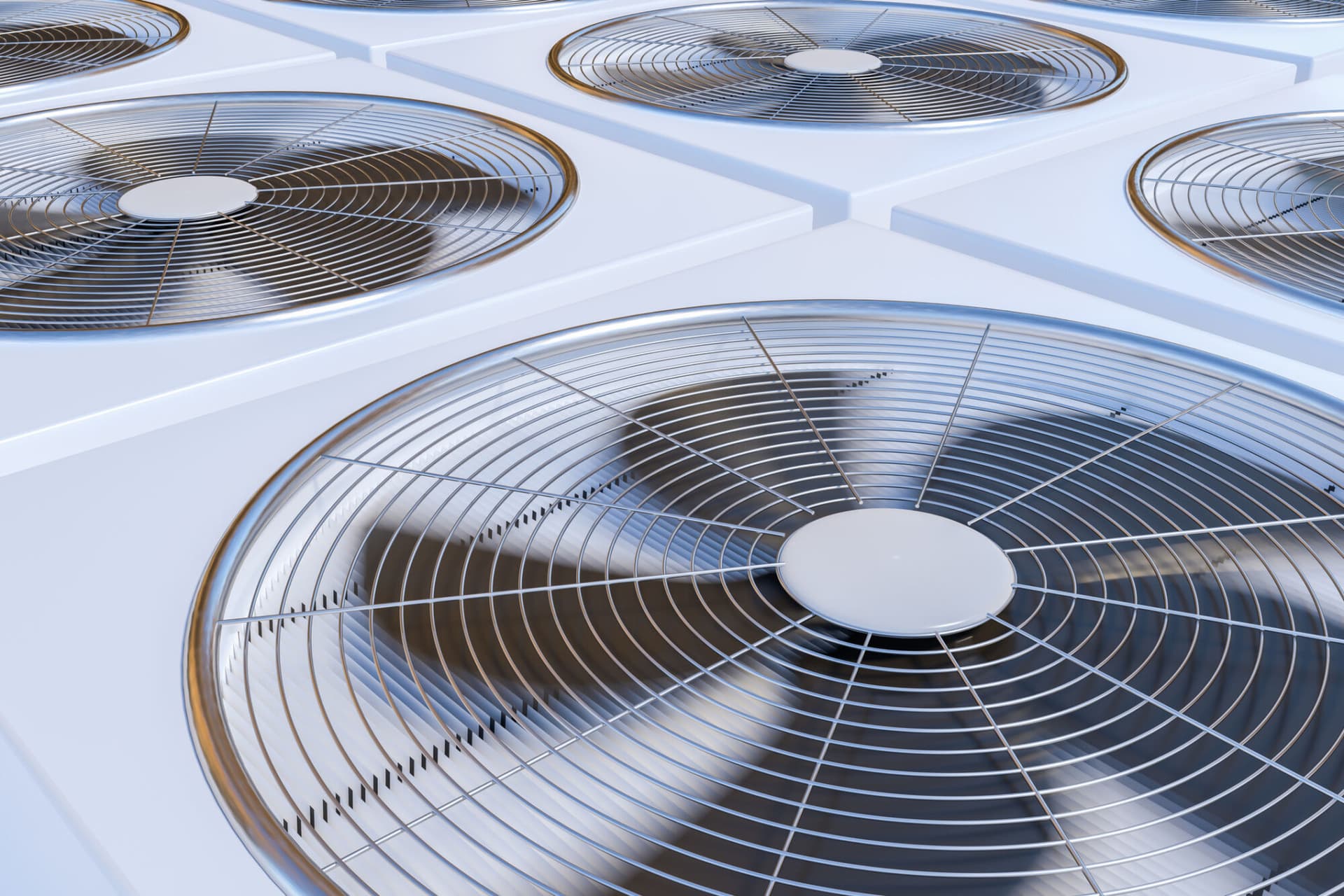 3D rendered illustration of HVAC units.