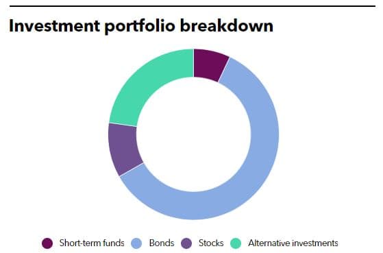 Investment portfolio breakdown of CWMAA