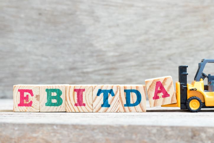 Image of block spelling EBITDA.