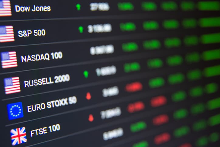 Stock market chart