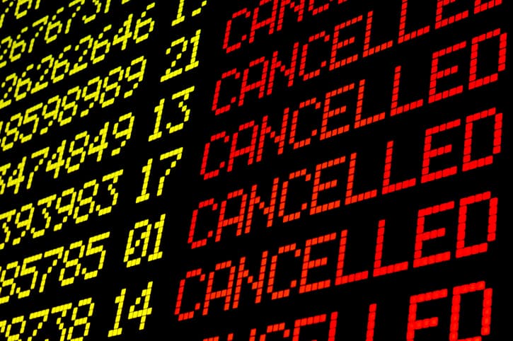 Travel disruption from coronavirus