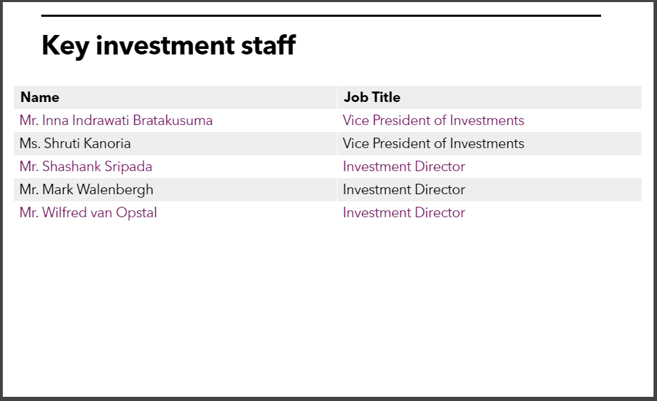 Marcena Capital investment staff