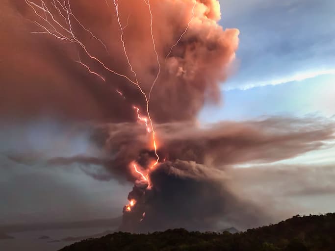 Taal Volcano eruption in Philippines