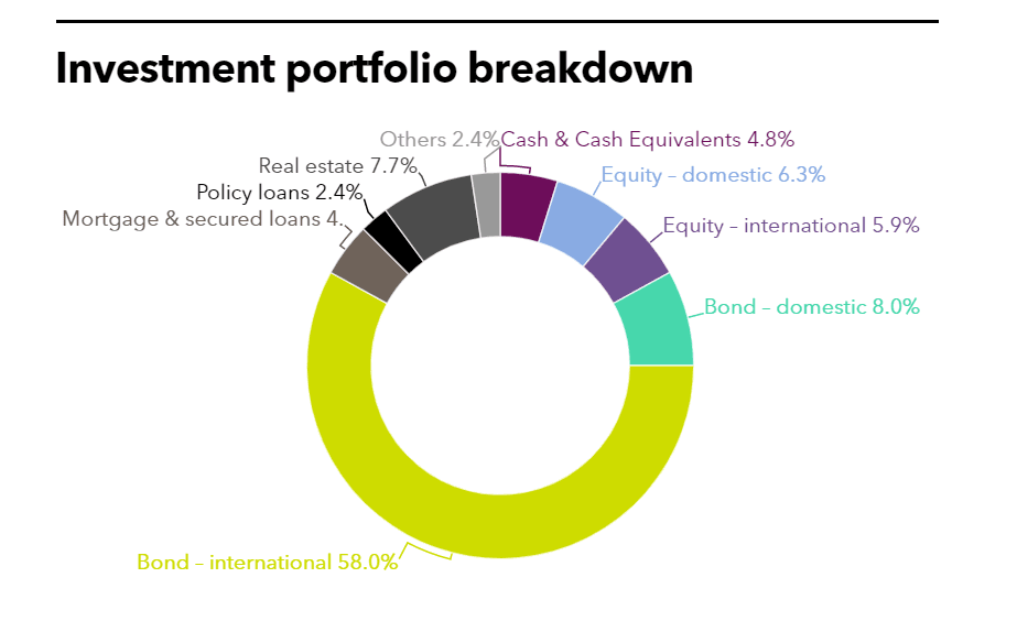 Investment Portfolio Breakdown of Cathay Life Insurance