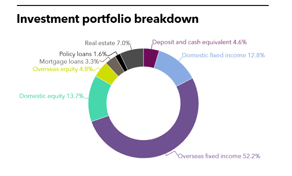 Investment Portfolio breakdown of Fubon Life Insurance