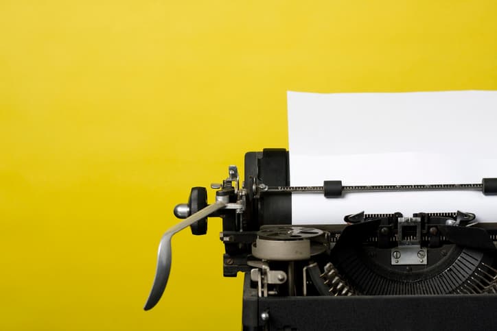 Antique Typewriter, writing