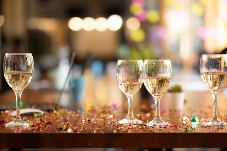 Business office new year's party and celebrations