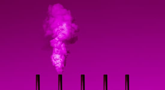 Air pollution from chimney