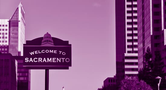 Welcome to Sacramento street sign