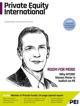 Cover of the July/August 2023 issue of Private Equity International