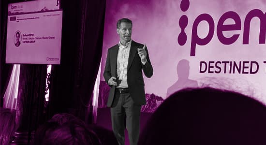 Steffen Meister onstage at IPEM's Paris conference