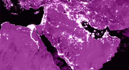 Middle east, west asia, east europe from space