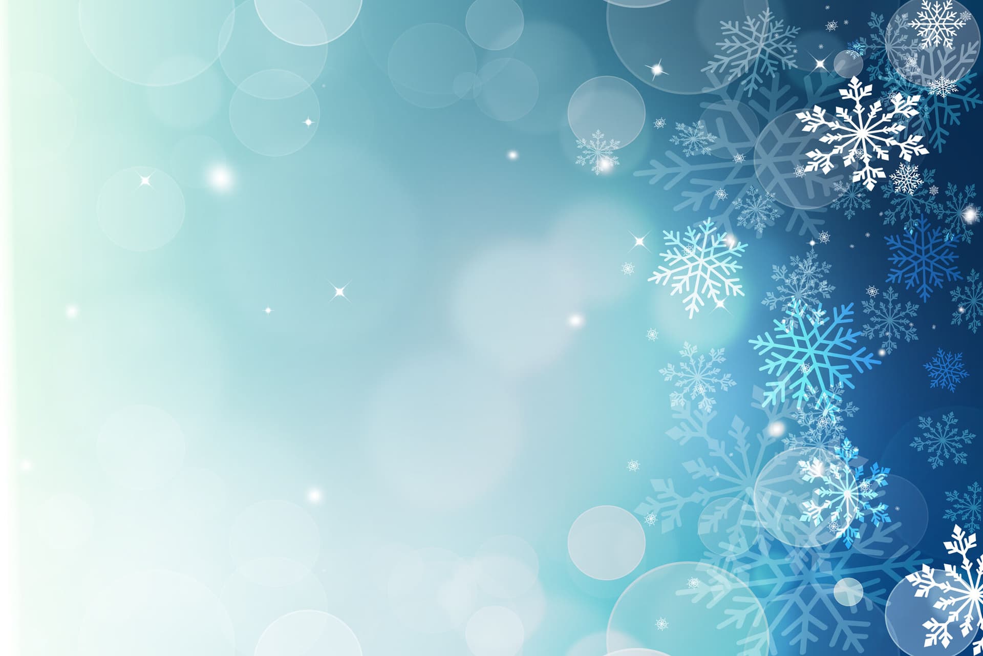 Snowflakes against a blue background