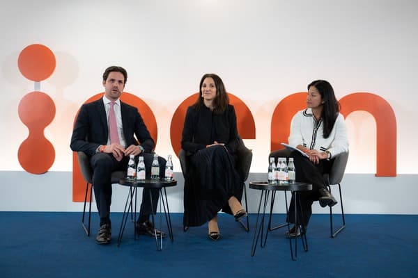 Hamilton Lane's Carolin Blank, Union Bancaire Privée's Gaetan Aversano and PEI Group's Carmela Mendoza