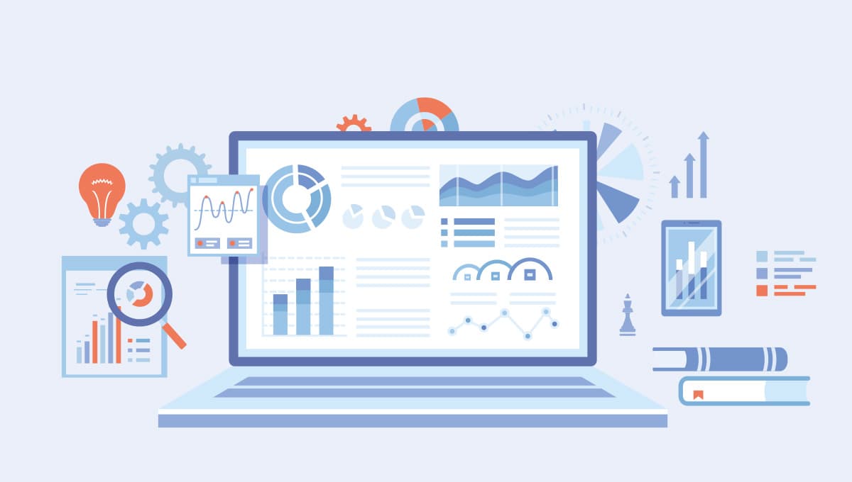 Laptop data illustration