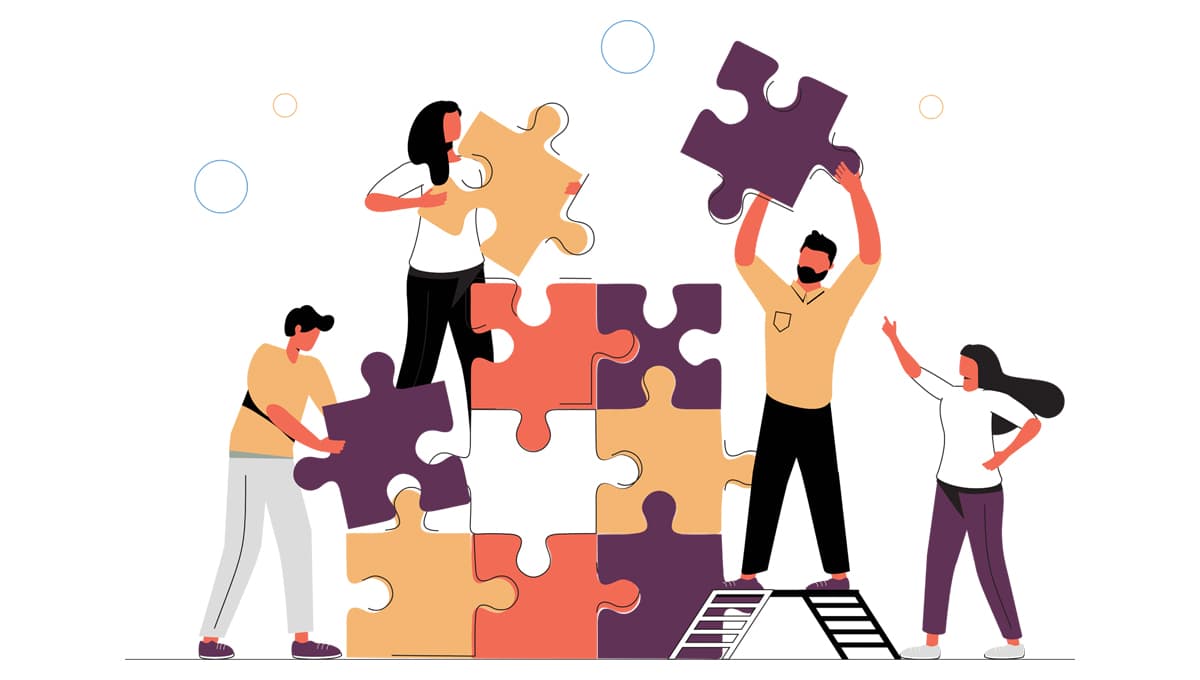 Teamwork jigsaw puzzle