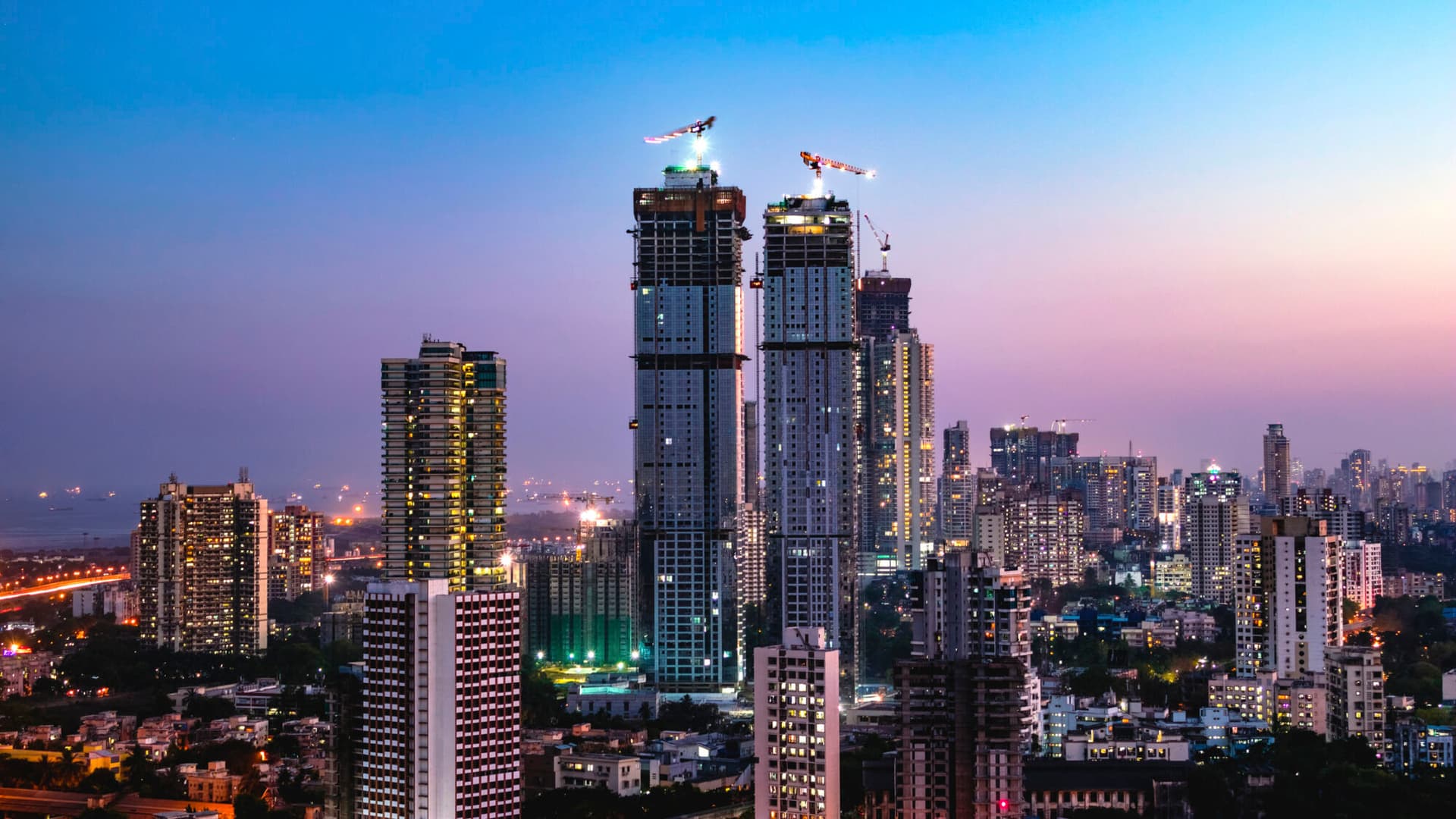 Skyline of Mumbai, India