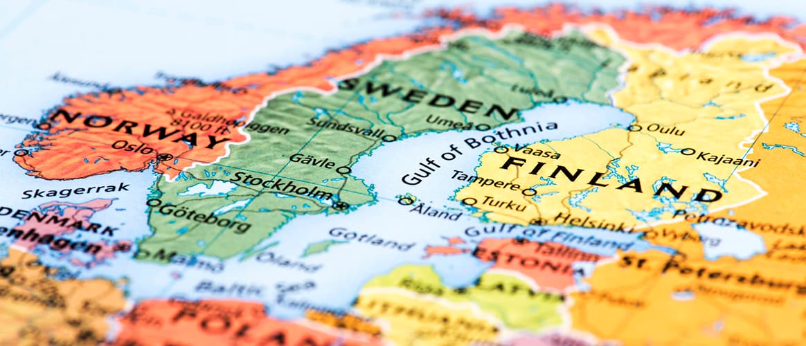 Map of Scandinavian Countries