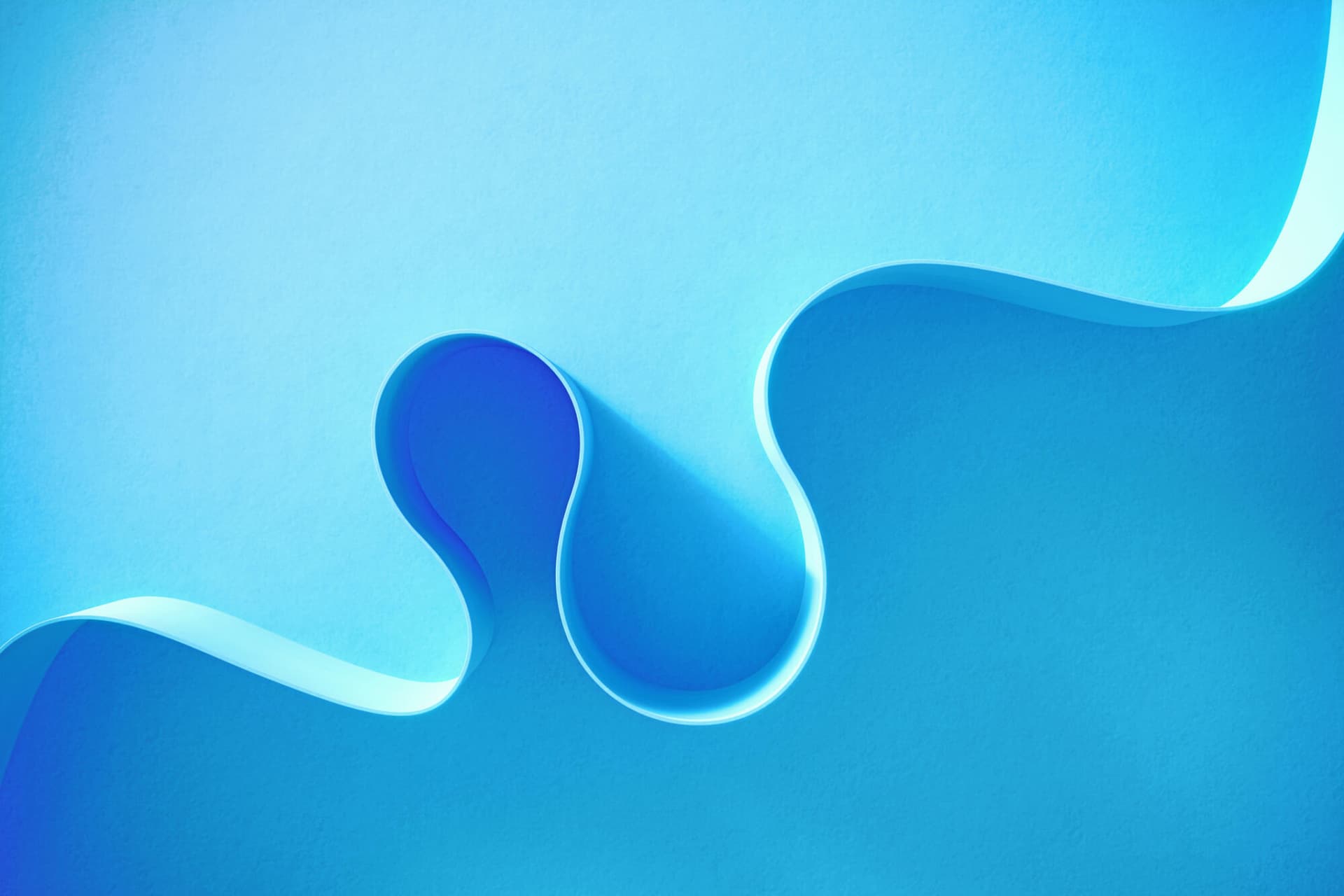 Blue abstract flexible line